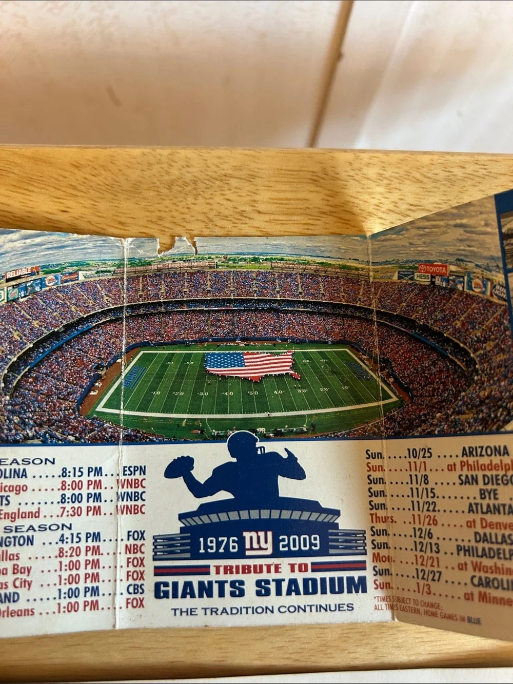 New York Giants old commemorative items